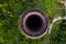 Aerial of Smokestack - Abandoned Buckeye Ordnance Works - South Point, Ohio