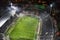 Aerial soot of the Toumba Stadium full of fans during a football