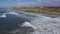 Aerial Southern California surf waves coast 4K 291