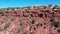 Aerial southwest red rock desert cliff Kanab Utah slide 2 4K