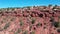 Aerial southwest red rock desert cliff Kanab Utah slide 4K