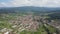 Aerial Spring view of historical town of Strelcha, Bulgaria