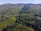 Aerial spring view of Rhodopes Mountain near town of Kuklen, Bulgaria