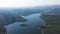 Aerial Spring view of Topolnitsa Reservoir, Bulgaria