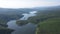 Aerial Spring view of Topolnitsa Reservoir, Bulgaria