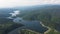 Aerial Spring view of Topolnitsa Reservoir, Bulgaria