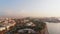 Aerial static view famous Mersin port city panorama with vast building landscape