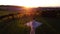 Aerial of Stirling suburb area near Robert Bruce Monument, UK,