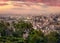 Aerial summer cityscape of Jerusalem town