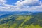 Aerial summer scene in mountains