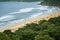 Aerial summer view of beach of brazil.