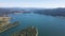 Aerial Summer view of Dospat Reservoir, Bulgaria