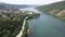 Aerial summer view of Pancharevo lake, Bulgaria