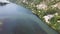 Aerial summer view of Pancharevo lake, Bulgaria