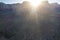 Aerial of Sunlight, Desert, and Mountains in Nevada