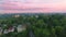 Aerial sunrise flying across the Luna Park