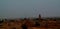 Aerial sunrise panoramic view to Agadez old city with Grand Moscue, Air, Niger