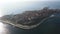 Aerial Sunrise view town of Nessebar, Burgas Region, Bulgaria