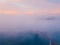 Aerial sunset aerial view of the Golden Gate bridge