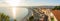 Aerial sunset view of the famous Angel\'s Bay, Nice
