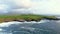 Aerial sunset view of Mullaghmore Head and Classiebawn Castle. Co Sligo, Ireland