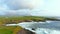 Aerial sunset view of Mullaghmore Head and Classiebawn Castle. Co Sligo, Ireland