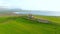 Aerial sunset view of Mullaghmore Head and Classiebawn Castle. Co Sligo, Ireland