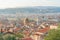 Aerial sunset view of the Nice downtown cityscape from Castle Hill