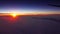 Aerial sunset view from plane