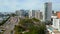 Aerial sweeping panorama Sarasota Florida USA