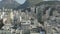 Aerial, sweeping shot of buildings in the center of the City of Rio de Janeiro