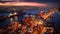 Aerial Symphony: Captivating View of Hamburg\\\'s Bustling Port