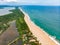 Aerial Tangalle beach Sri Lanka view from above