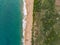 Aerial Tangalle beach Sri Lanka view from above