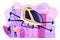 Aerial taxi service concept vector illustration.