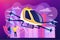 Aerial taxi service concept vector illustration.