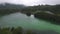 Aerial Telaga Warna Lake in Dieng Indonesia