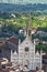 Aerial telephoto view of Florence from one of many towers, Tuscany