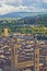 Aerial telephoto view of Florence from one of many towers, Tuscany