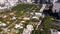 Aerial tilt up reveal Brickell Miami cityscape