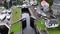 Aerial time lapse of the beautiful historic harbour village of Crinan