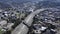 Aerial timelapse Seattle, Washington expressway 4K