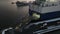 Aerial Timelapse of Vehicle Carrier Unloading Cars at Port