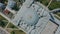 Aerial top down of Suleymaniye Mosque, Istanbul. Dome, minarets from above