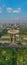 Aerial top down view of the Beautiful scenery of Senayan Stadium. with Jakarta cityscape background. Jakarta, Indonesia, Agustus 5