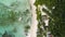 Aerial top view of beach Punta Cana, Dominican Republic. Summer holiday concept.