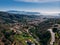 Aerial top view city Spezia Italy panorama