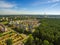 Aerial top view of Lazdynai district in Vilnius, Lithuania