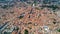 Aerial top view of Montpellier city skyline from above, Southern France