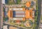 Aerial top view of National Fo Guang Shan Thaihua Temple in Bangkok downtown, Thailand. urban city. Chiang Kai shek Memorial Hall